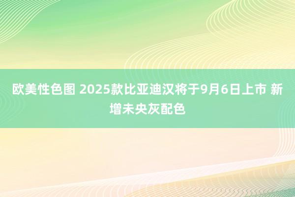 欧美性色图 2025款比亚迪汉将于9月6日上市 新增未央灰配色