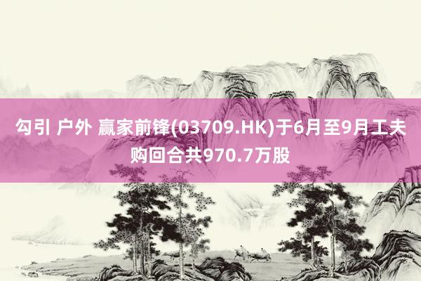 勾引 户外 赢家前锋(03709.HK)于6月至9月工夫购回合共970.7万股