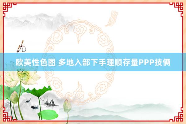 欧美性色图 多地入部下手理顺存量PPP技俩