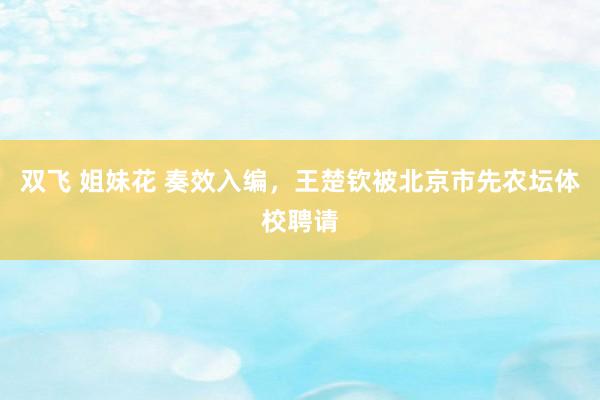 双飞 姐妹花 奏效入编，王楚钦被北京市先农坛体校聘请