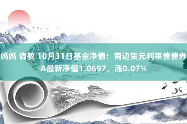 妈妈 调教 10月31日基金净值：南边贺元利率债债券A最新净值1.0697，涨0.07%