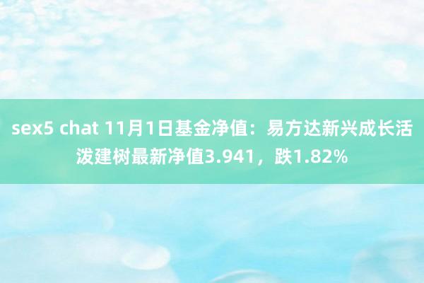 sex5 chat 11月1日基金净值：易方达新兴成长活泼建树最新净值3.941，跌1.82%