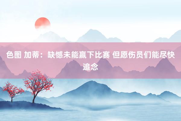 色图 加蒂：缺憾未能赢下比赛 但愿伤员们能尽快追念