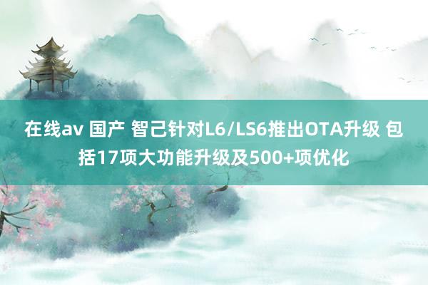 在线av 国产 智己针对L6/LS6推出OTA升级 包括17项大功能升级及500+项优化