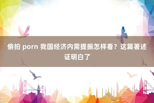 偷拍 porn 我国经济内需提振怎样看？这篇著述证明白了