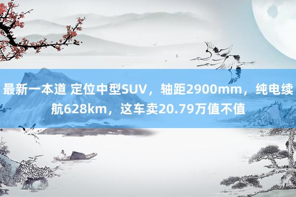 最新一本道 定位中型SUV，轴距2900mm，纯电续航628km，这车卖20.79万值不值