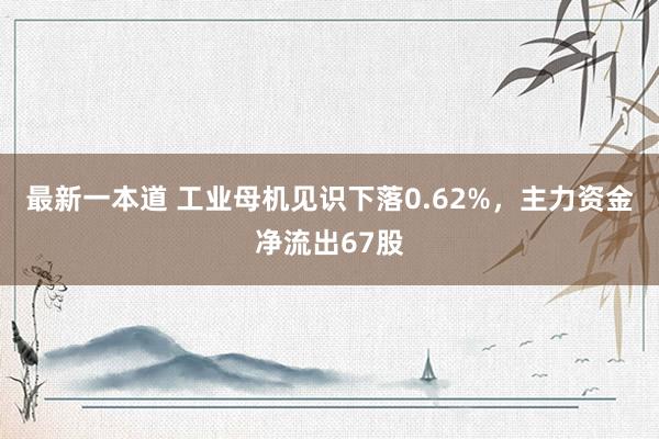 最新一本道 工业母机见识下落0.62%，主力资金净流出67股