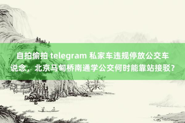 自拍偷拍 telegram 私家车违规停放公交车说念，北京马甸桥南通学公交何时能靠站接驳？