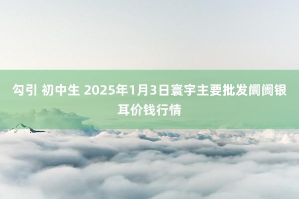 勾引 初中生 2025年1月3日寰宇主要批发阛阓银耳价钱行情