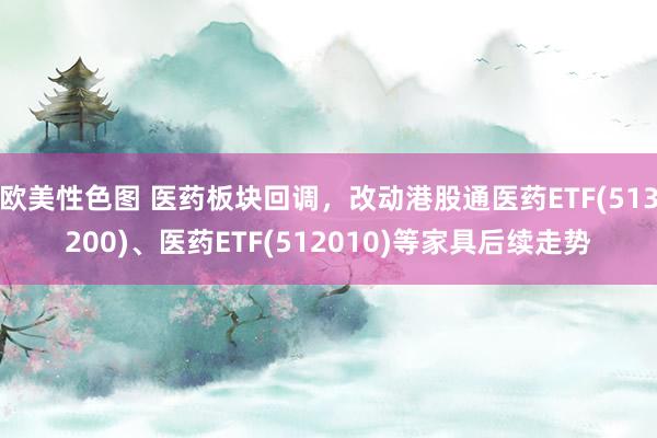 欧美性色图 医药板块回调，改动港股通医药ETF(513200)、医药ETF(512010)等家具后续走势