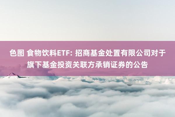 色图 食物饮料ETF: 招商基金处置有限公司对于旗下基金投资关联方承销证券的公告