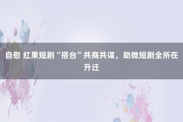 自慰 红果短剧“搭台”共商共谋，助微短剧全所在升迁